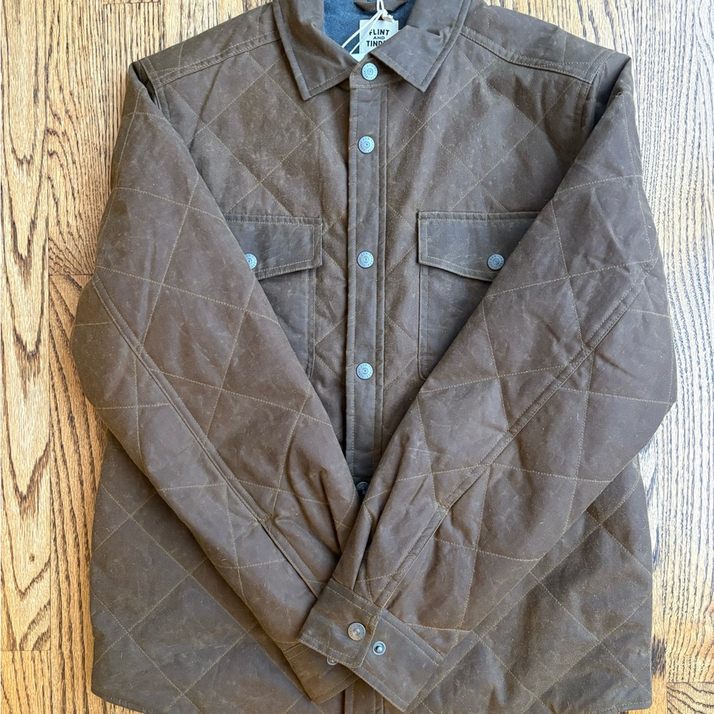 Flint and Tinder wax Men's Brown Quilted Jacket